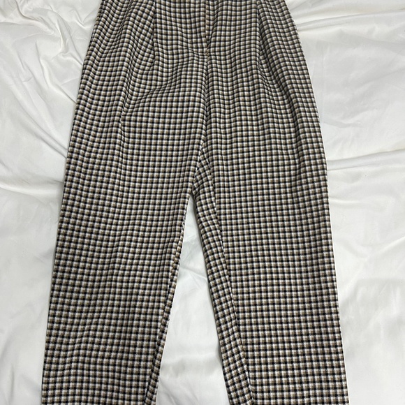 H&M Divided Brown Check High-Waist Trousers - Picture 2 of 3